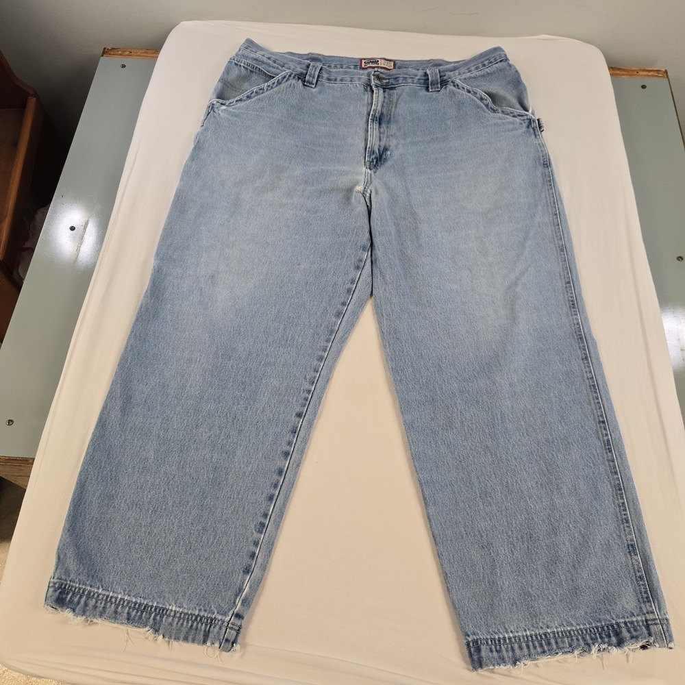 Vintages 90s Old Navy Loose Fit Super Baggy Carpenter Skater Jeans Mens 42x30